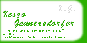 keszo gaunersdorfer business card